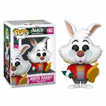 Alice in wonderland 70th pop vinyl white rabbit met horloge 1062 01