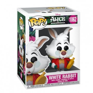 Alice in wonderland 70th pop vinyl white rabbit met horloge 1062 02