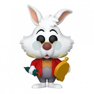 Alice in wonderland 70th pop vinyl white rabbit met horloge 1062 03
