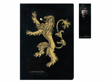Game of Thrones notitieboek en boekenlegger (Lannister)