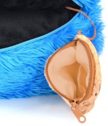 Sesamstraat Koekiemonster kussen met rits en koektasje