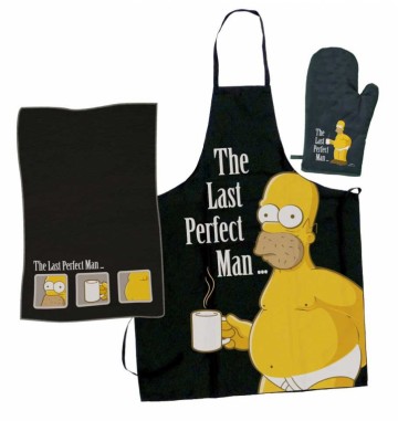 Simpsons keukenset: schort, handdoek en ovenwant