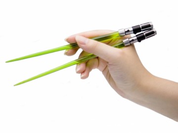 Star Wars eetstokjes Lightsaber Yoda (groen)