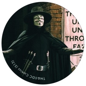 V for Vendetta buttons (set A)