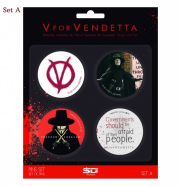 V for Vendetta buttons (set A)