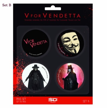 V for Vendetta buttons (set B)