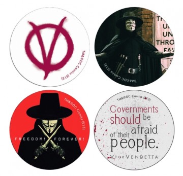V for Vendetta buttons (set A)