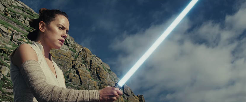 Star Wars The Last Jedi: Rey traint bij Luke Skywalker